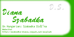 diana szabadka business card